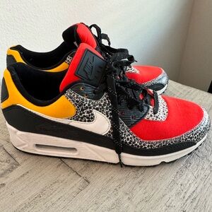 Nike Red and Yellow Athletic Shoes